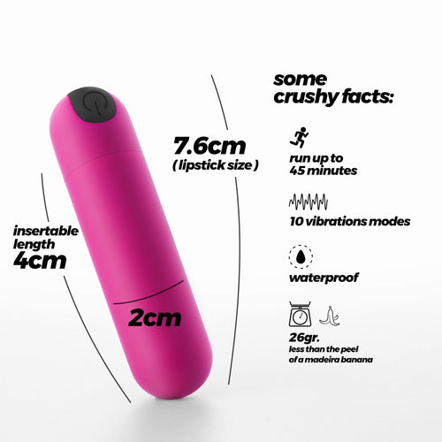 CRUSHIOUS | iMoan – Mini Vibrador Bullet Recargable 7.6 cm
