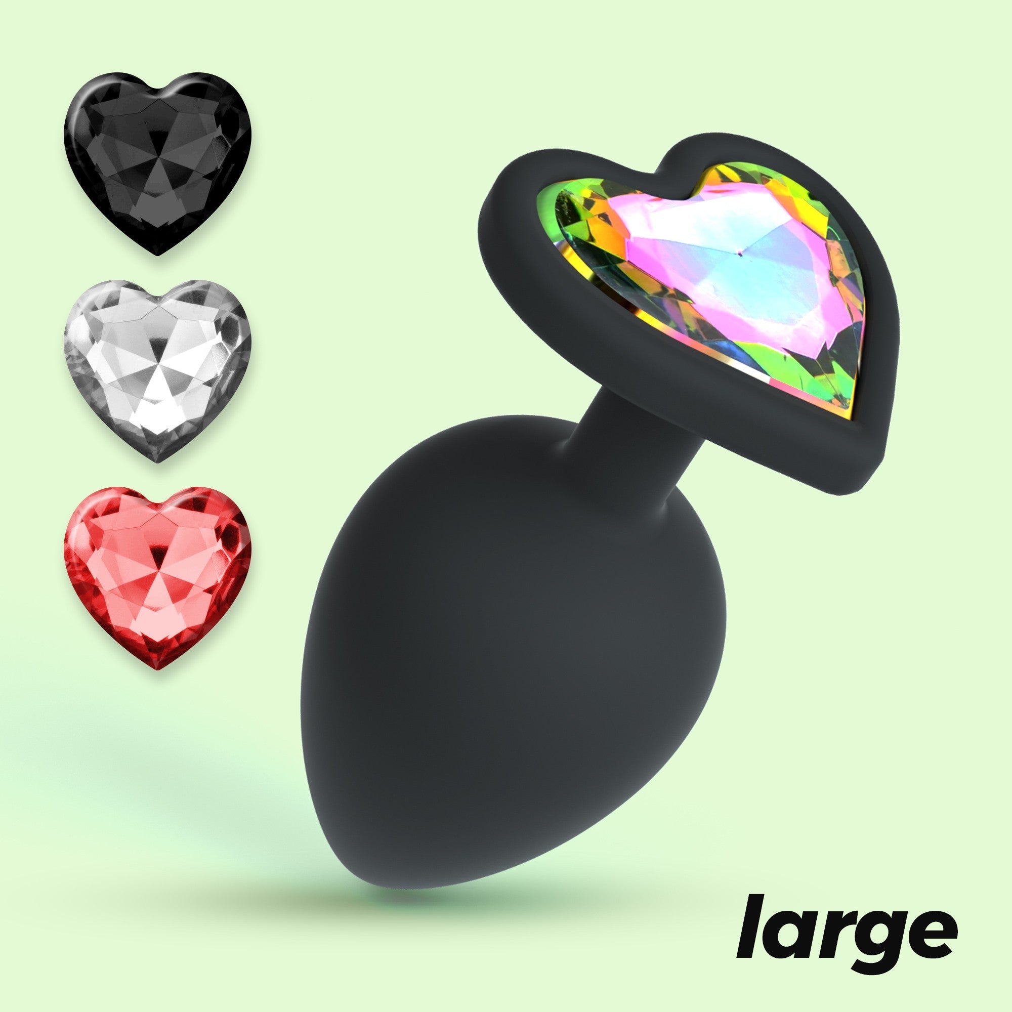 Plug anal con cuatro piedras intercambiables Crushious Cuore