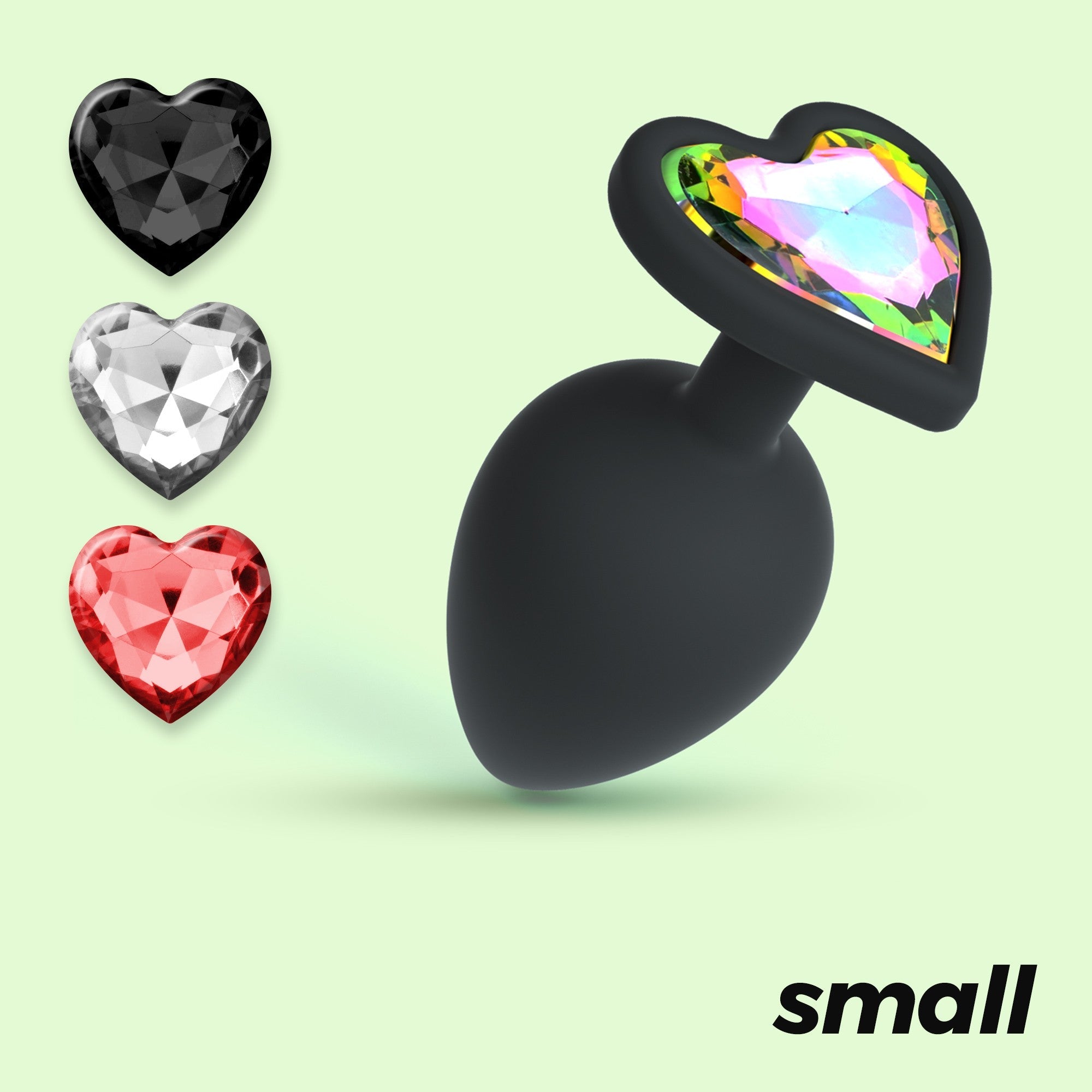 Plug anal con cuatro piedras intercambiables Crushious Cuore