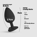 CRUSHIOUS | Cuore – Silicone Anal Plug with Interchangeable Gems