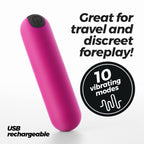 Mini vibrador recargable iMoan con 10 vibraciones Crushious
