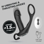 Magoo Vibrating Remote Controled Prostate Massager with Penis Ring Crushious