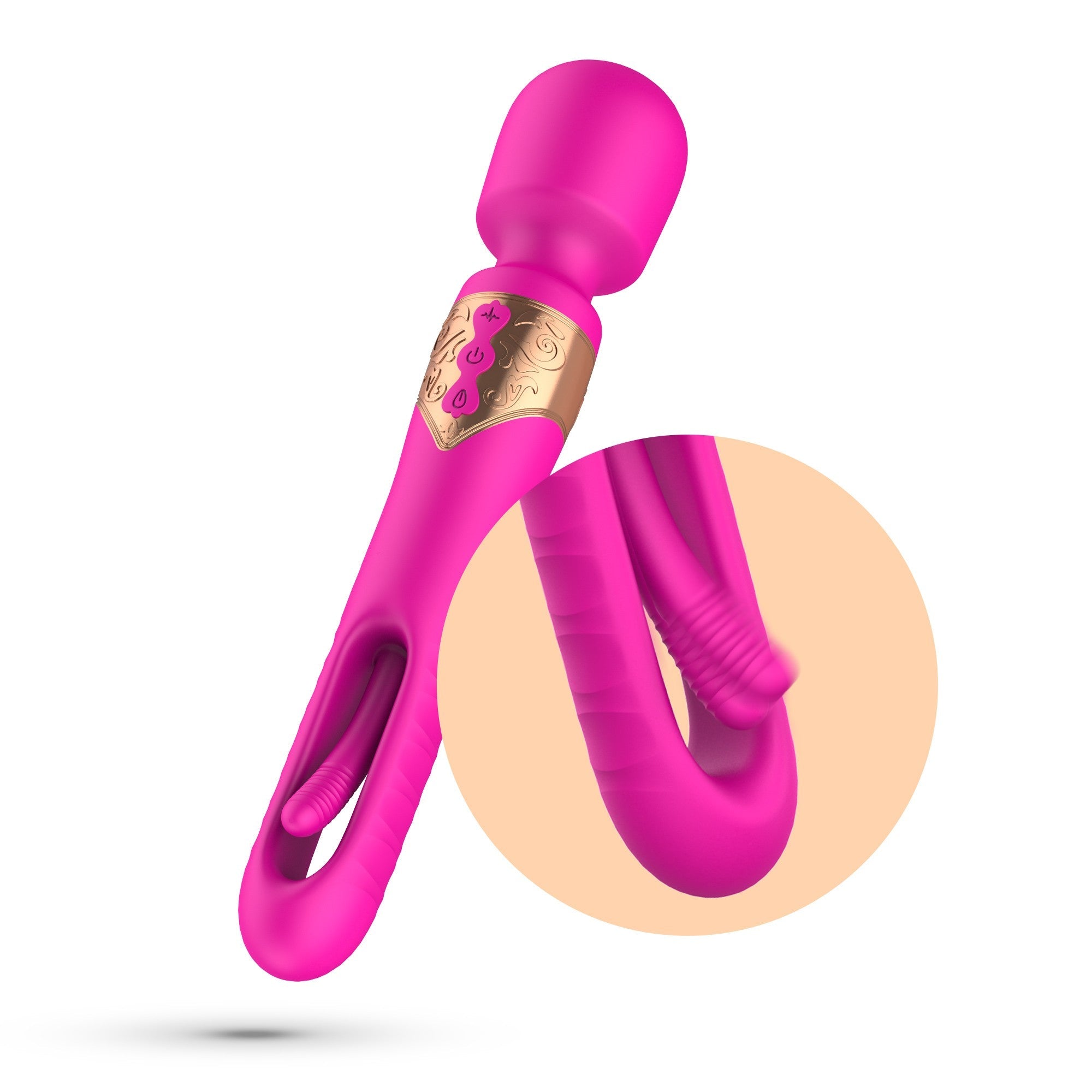Vibrador de doble cara Crushious Big Ben con parpadeo