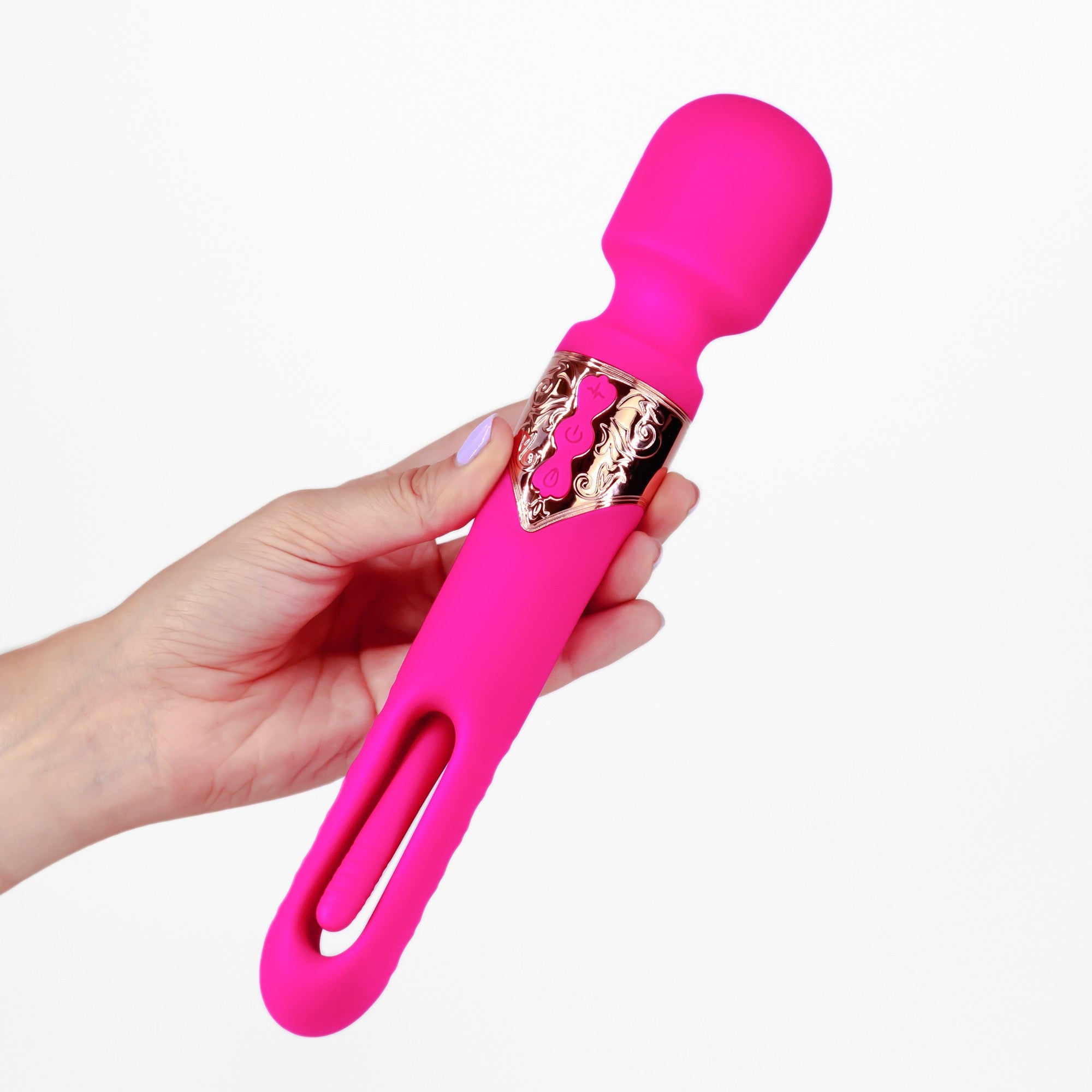 Vibrador de doble cara Crushious Big Ben con parpadeo