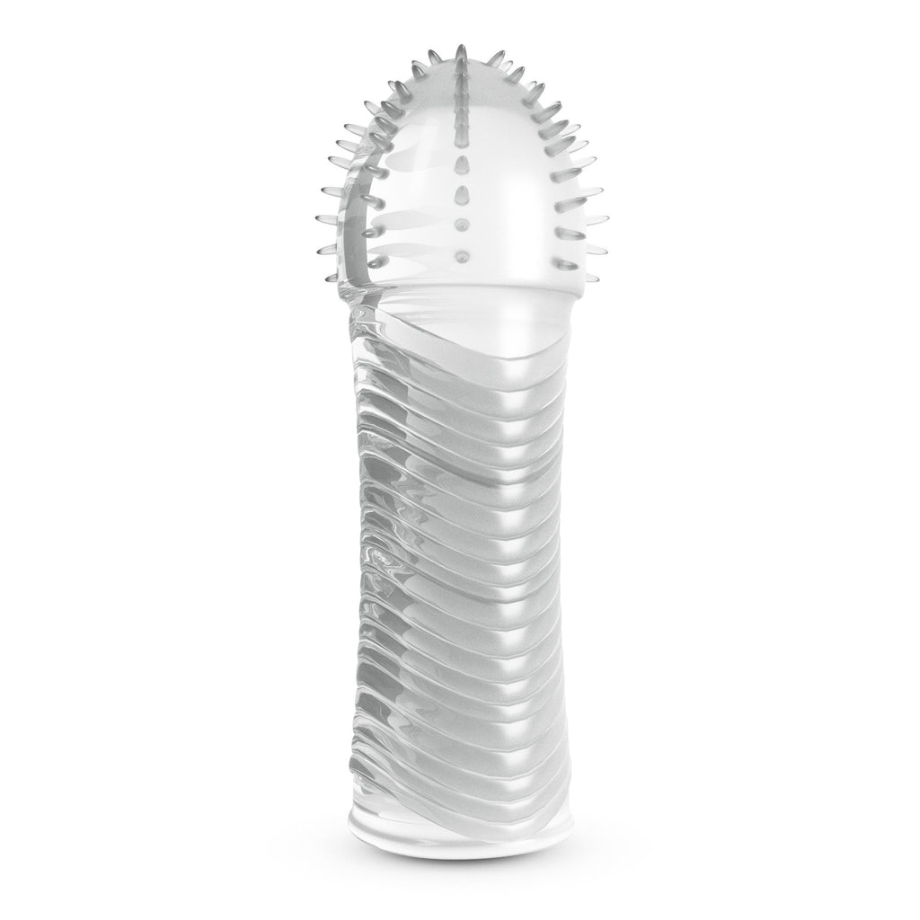 CRUSHIOUS | Ribbed Sleeve – Funda para el Pene Transparente y Lubricante