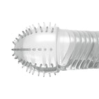 Funda para pene transparente acanalada + lubricante Crushious