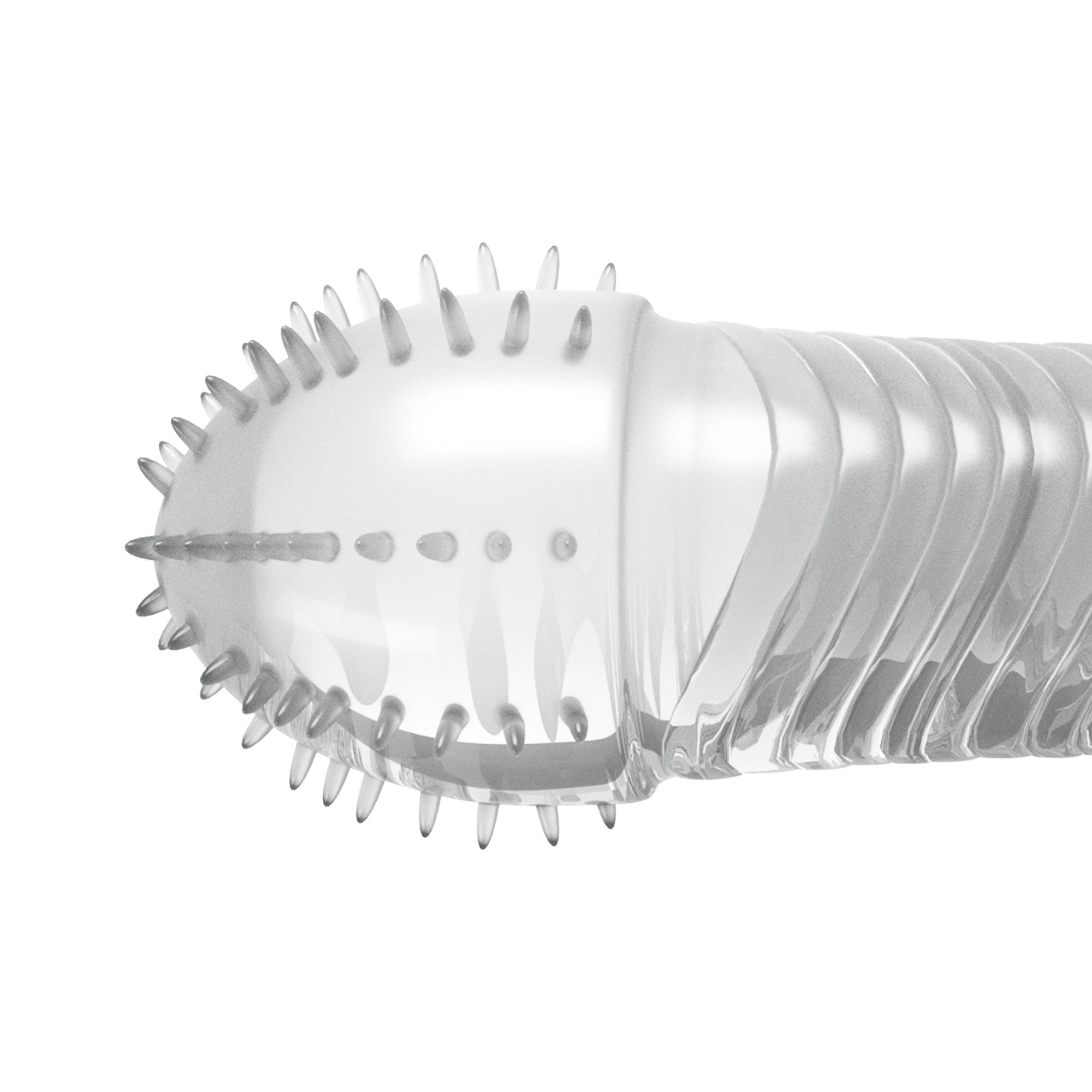 Funda para pene transparente acanalada + lubricante Crushious