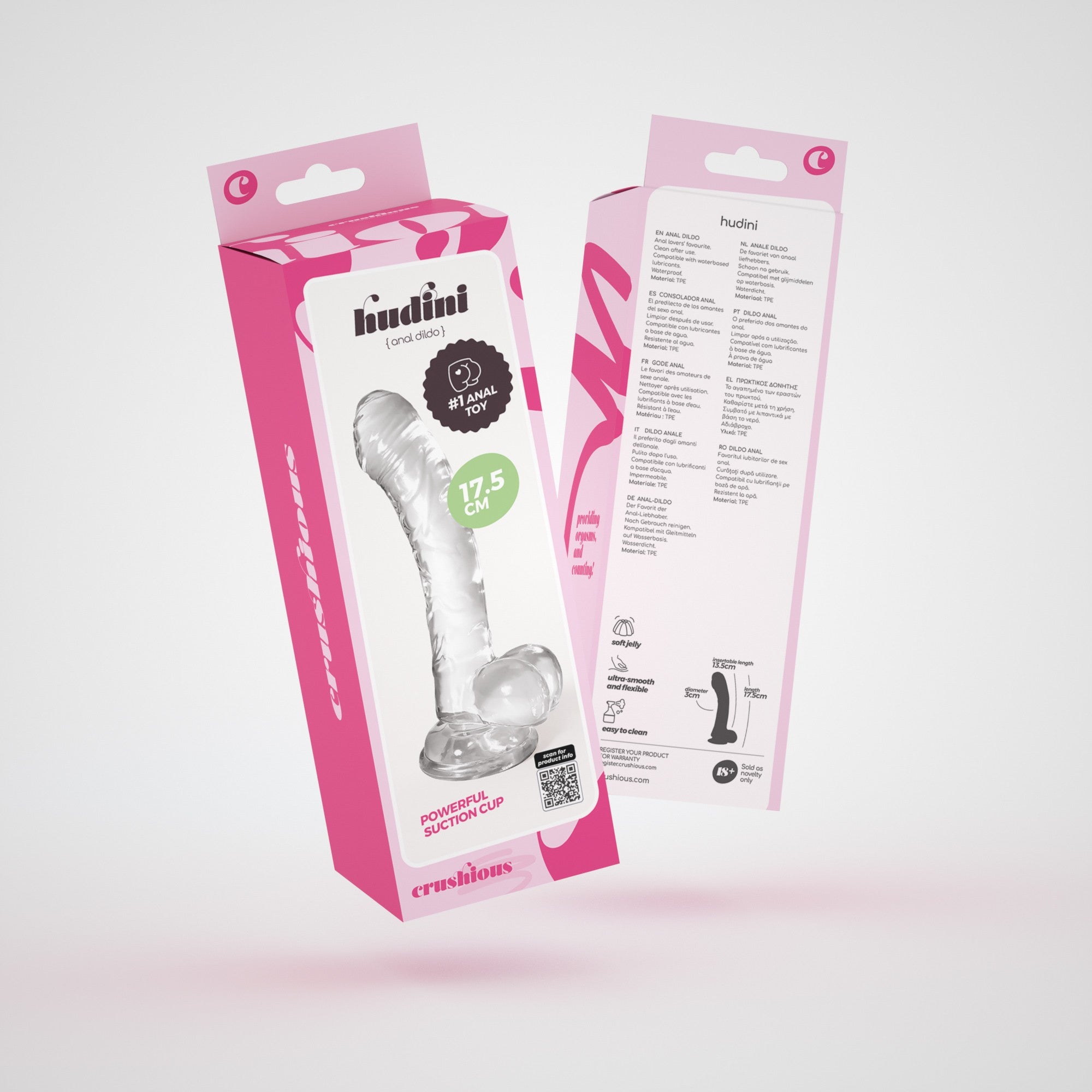 Consolador anal Hudini Jelly Crushious