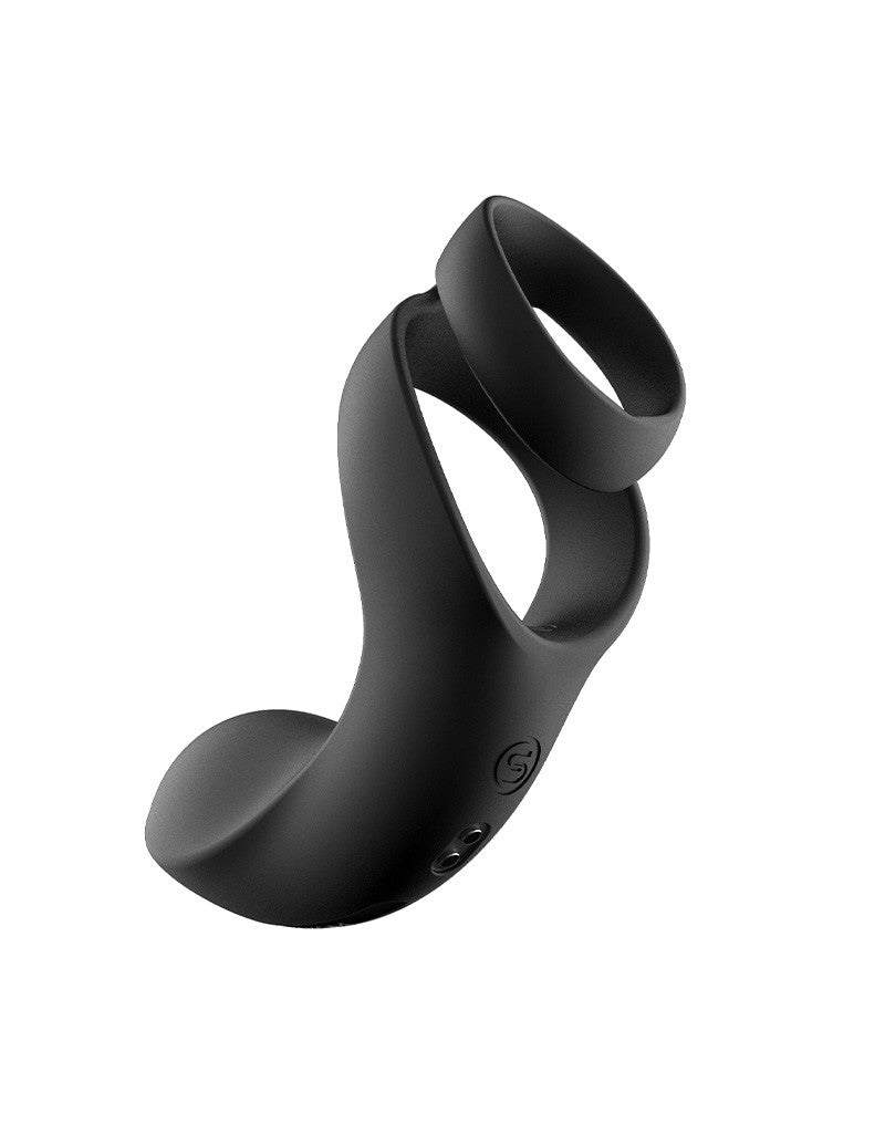 SVAKOM | Benedict – Perineum Stimulator with Cock Ring – Vibrating, Ultra-Soft – Black