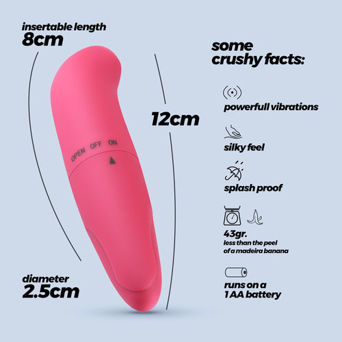 CRUSHIOUS | G-Finder – Mini Vibrador de Punto G 8 cm
