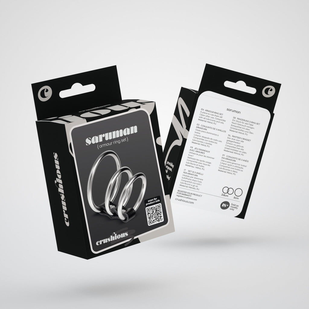 Juego de triple anillo para el pene Saruman Crushious