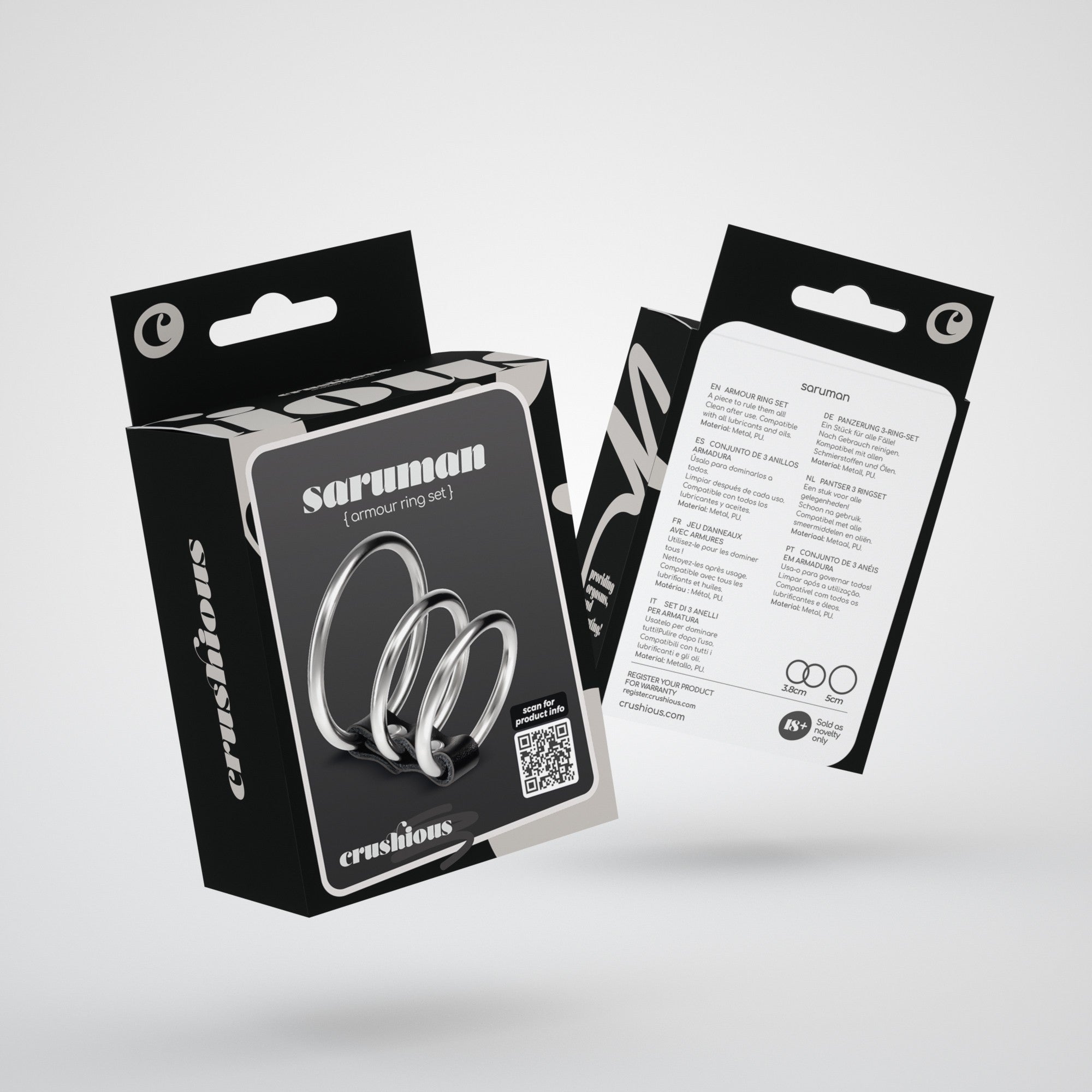 Juego de triple anillo para el pene Saruman Crushious