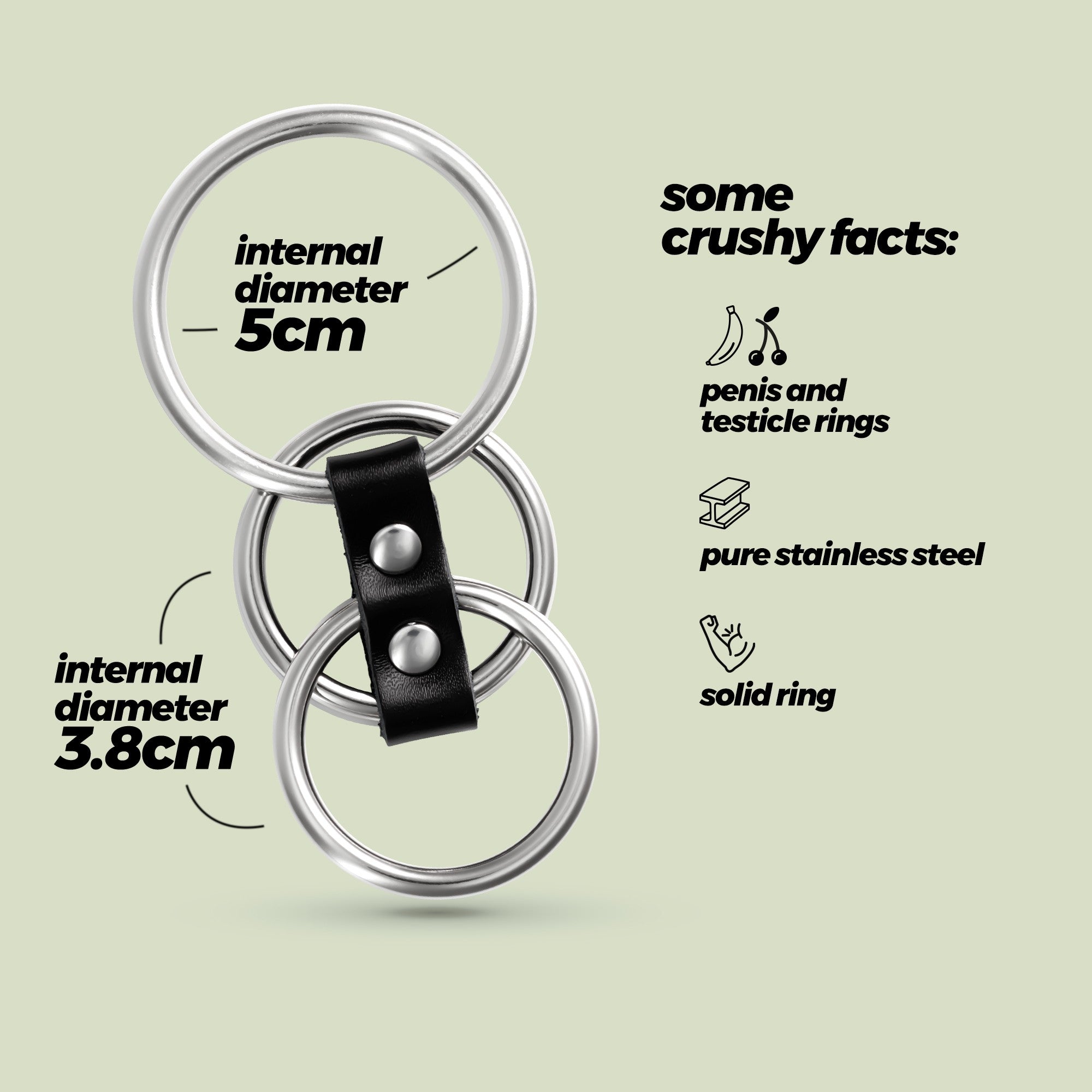 Juego de triple anillo para el pene Saruman Crushious