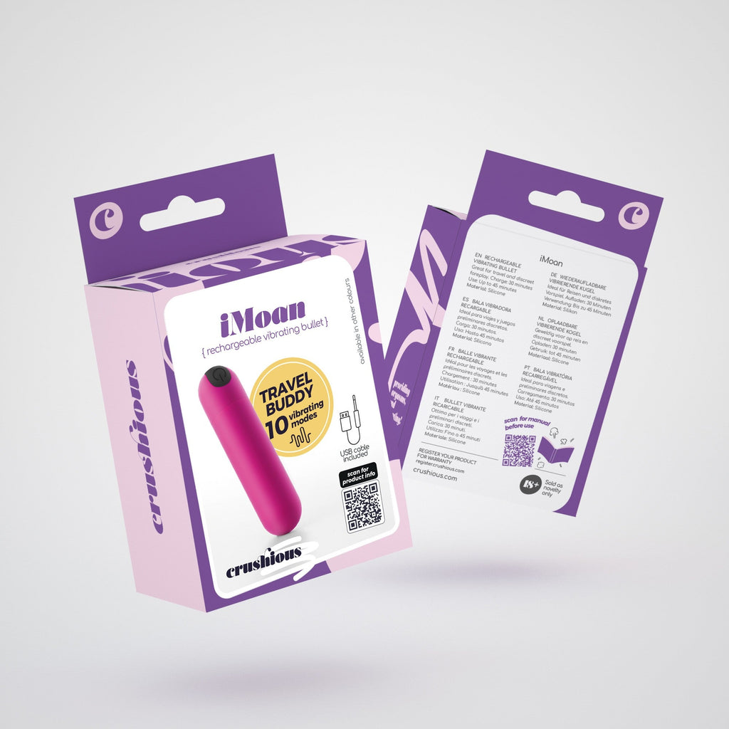 Mini vibrador recargable iMoan con 10 vibraciones Crushious