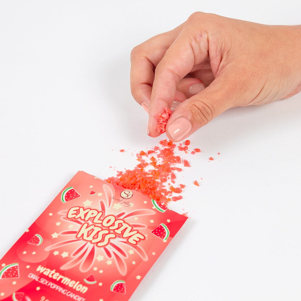 Secret Play | Popping Candies para sexo oral – 3 sabores (Fresa / Sandía / Menta) – 9 g