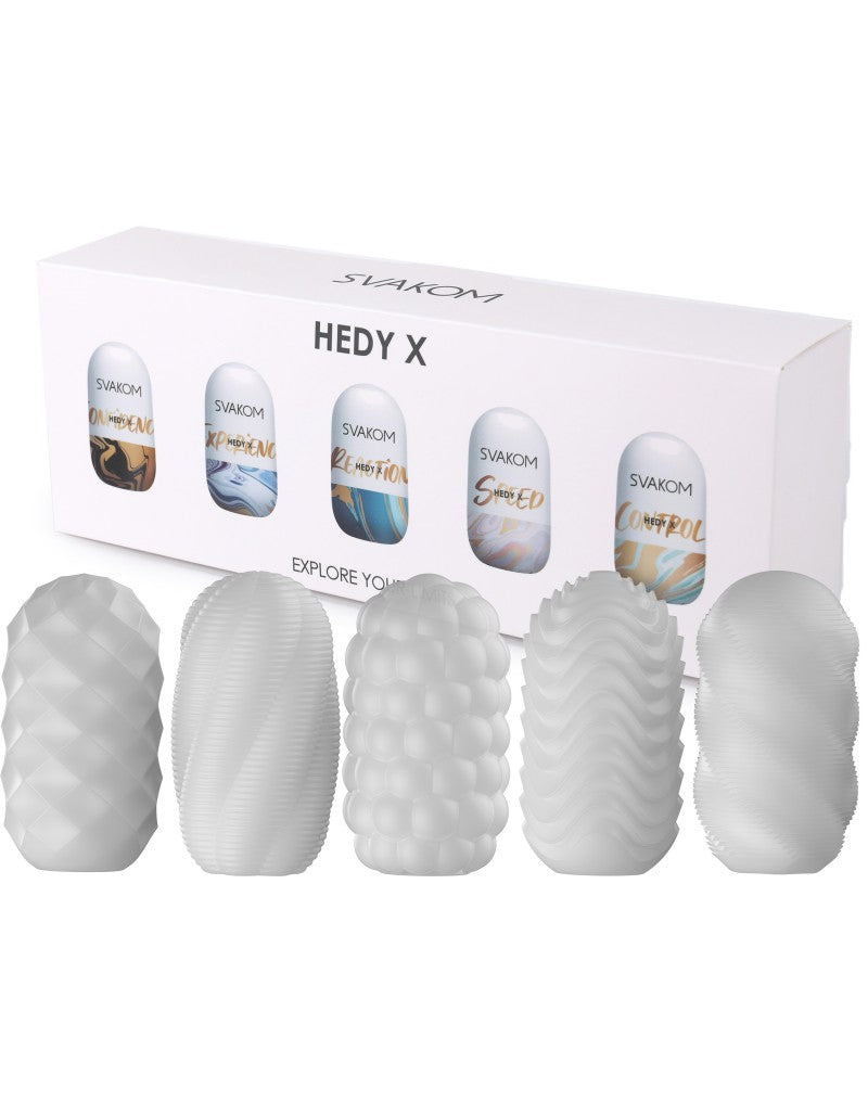 SVAKOM | Hedy X – Mini Masturbators Set – 5 Textured Sleeves