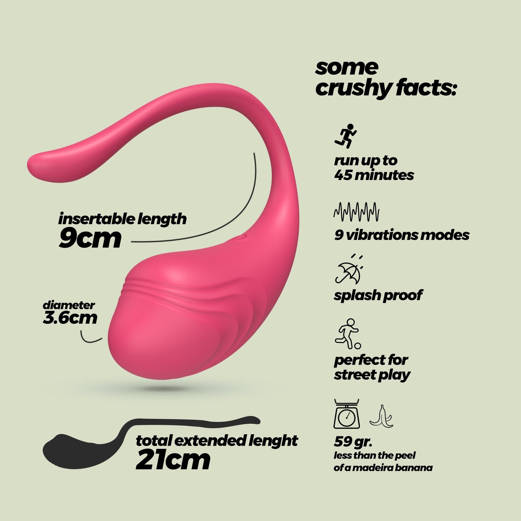 Huevo vibrador recargable Tamago con control remoto Crushious