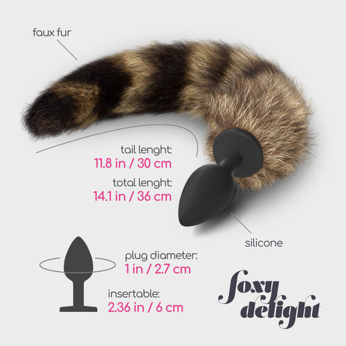 CRUSHIOUS | Foxy Delight – Plug Anal con Cola de Zorro 6 cm