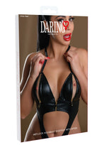 Daring Intimates | Naughty Whispers – High-Waist Wetlook Bodysuit With Zipper