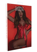 Daring Intimates Red Temptation – Unwrap Me Satin Bow Bodysuit