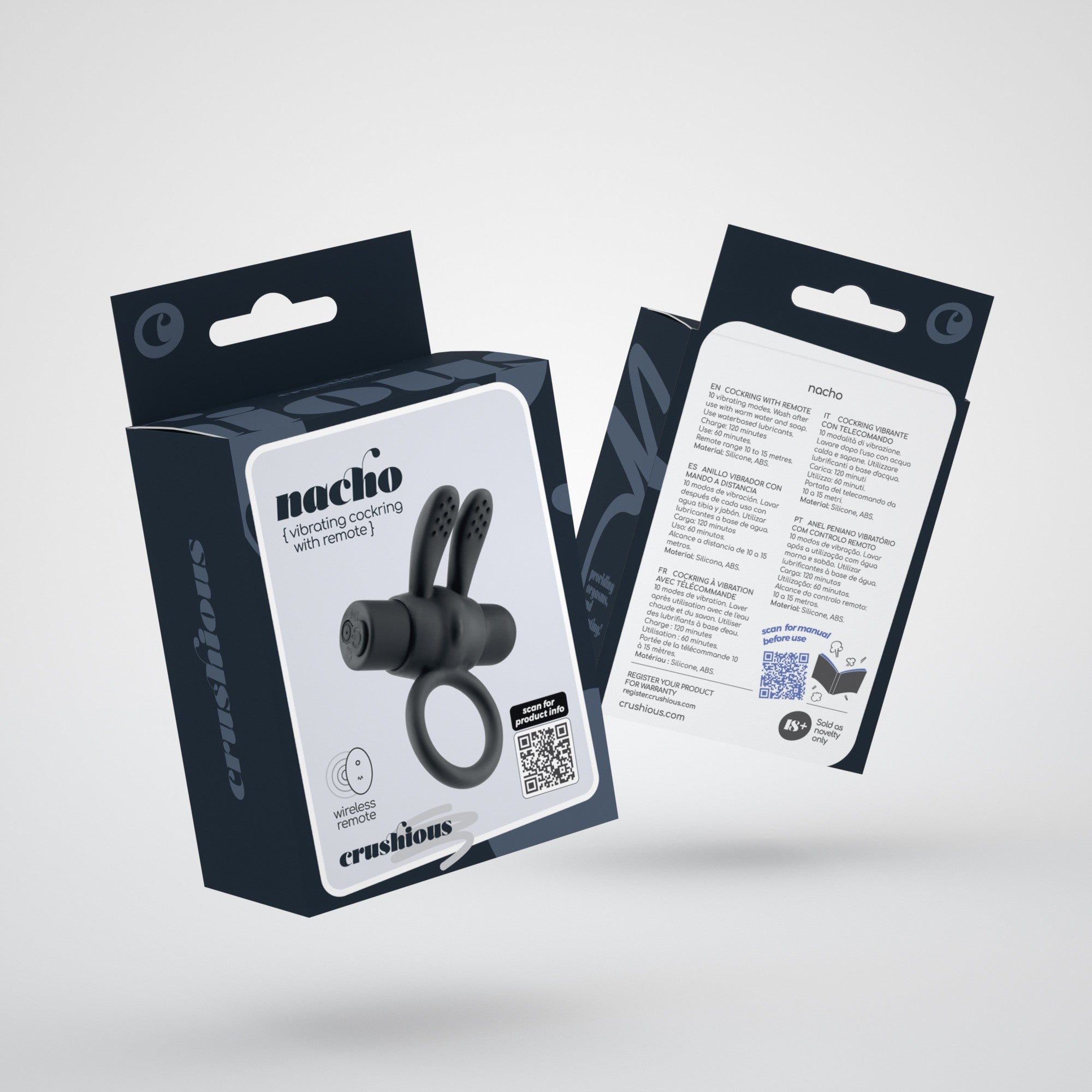 Anillo vibrador recargable para el pene Nacho Crushious