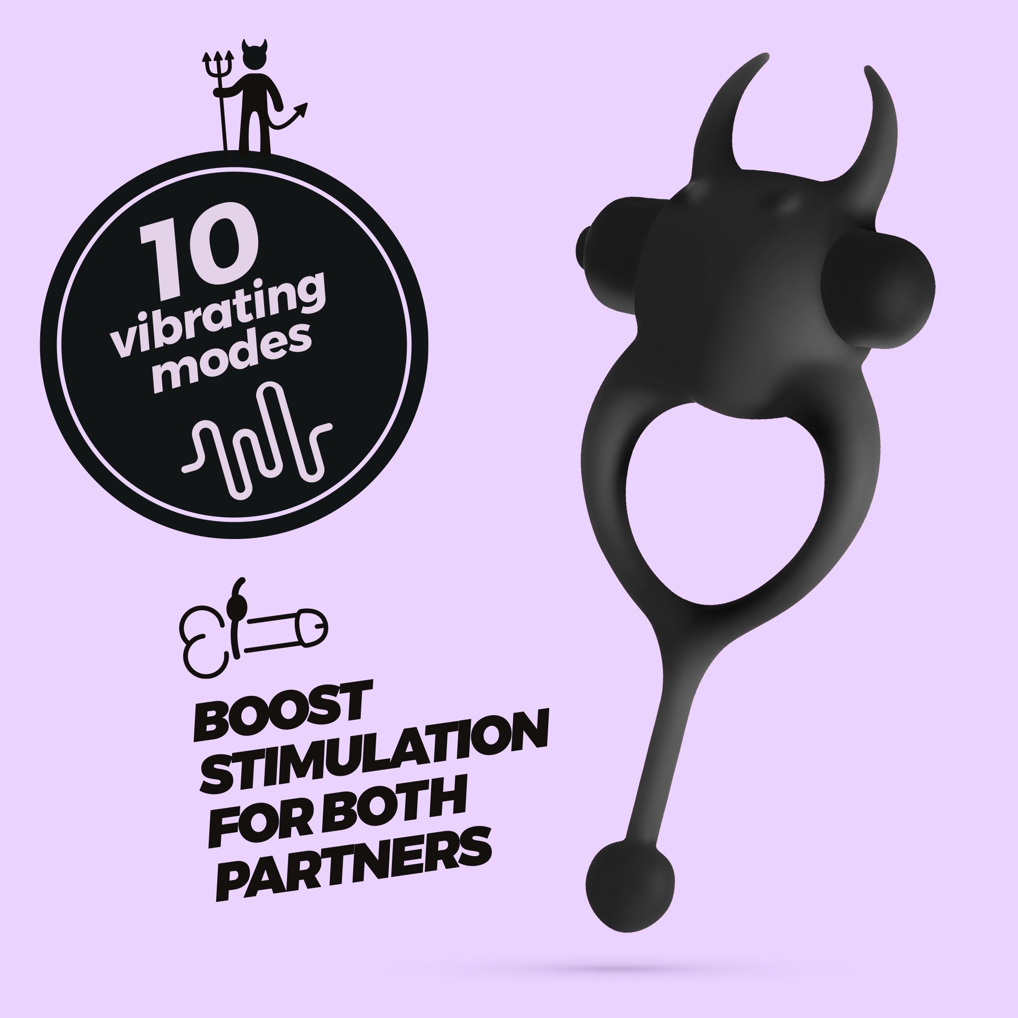 Anillo vibrador para el pene Daemon Crushious