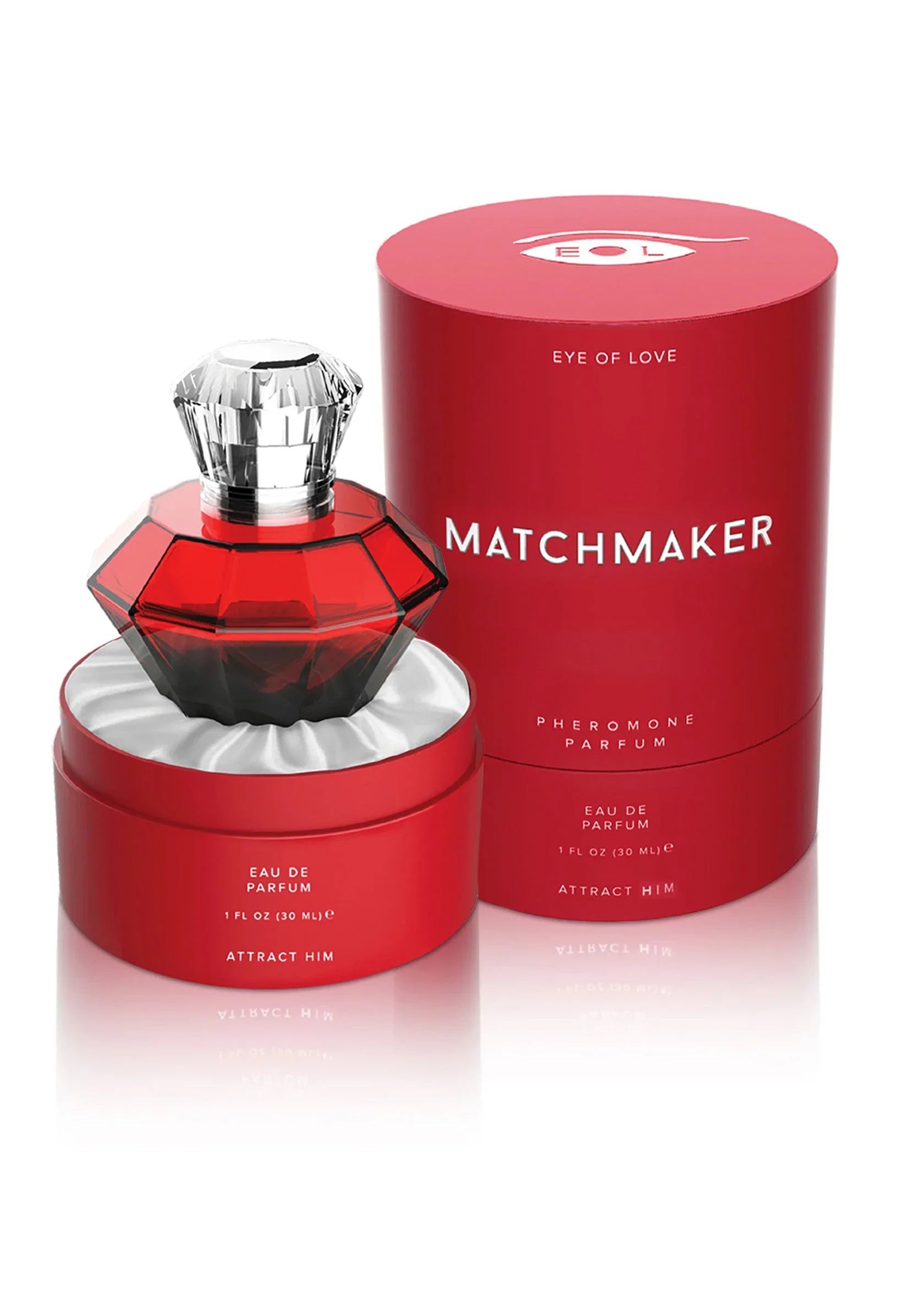 Ojo del Amor | Matchmaker – Perfume de feromonas para atraerlo – 10 ml y 30 ml (Rojo y Negro)