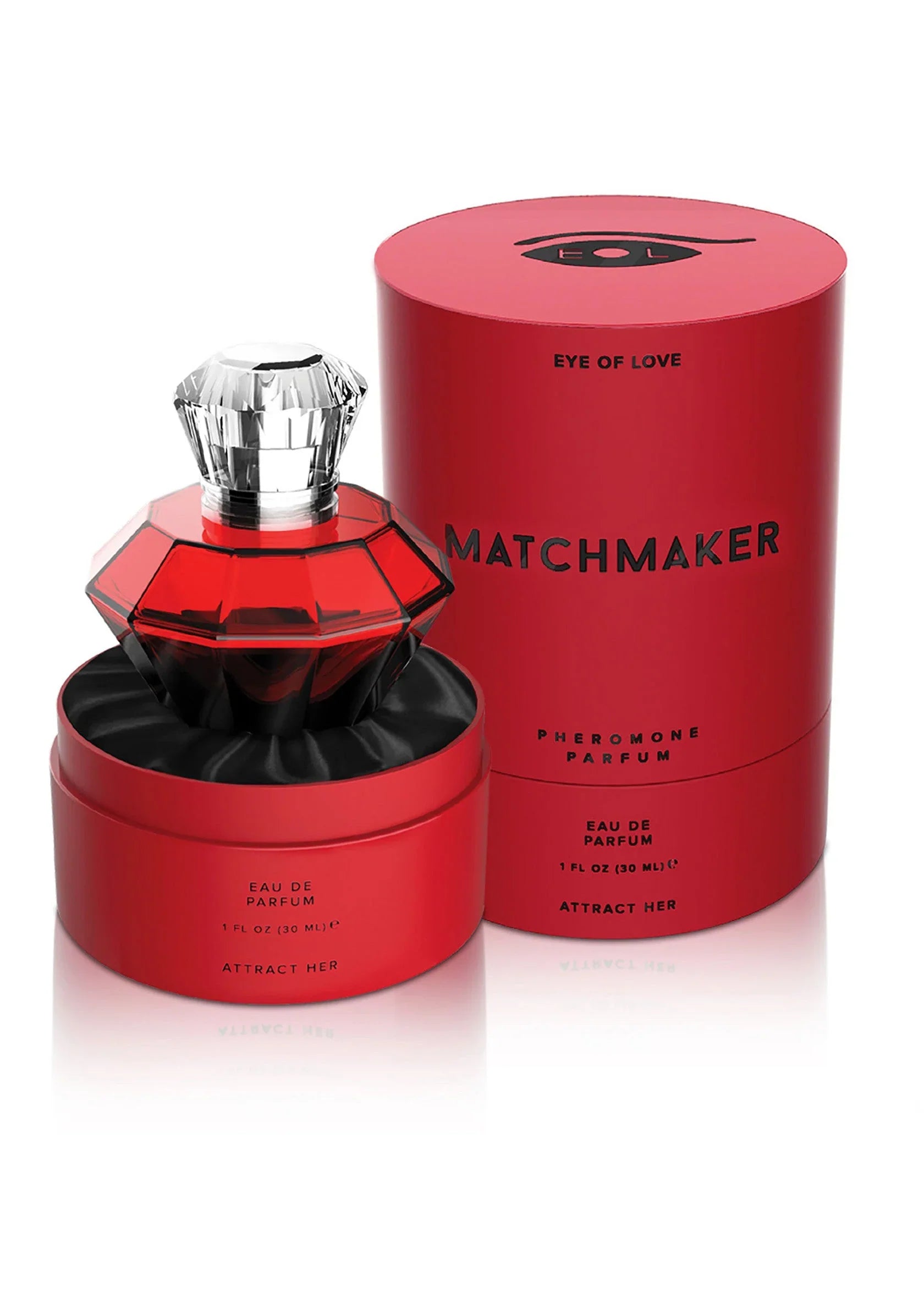 Ojo del Amor | Matchmaker – Perfume de feromonas para atraerla – 10 ml y 30 ml (Diamante Negro y Diamante Rojo)