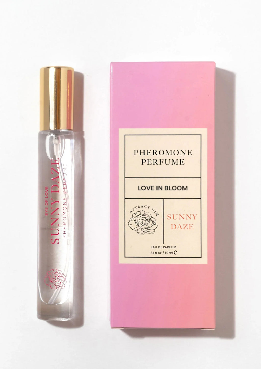 Ojo de Amor | Bloom – Perfume Phero Attract Him – 10 ml y 30 ml (Sunny Daze y Lilac Dream)