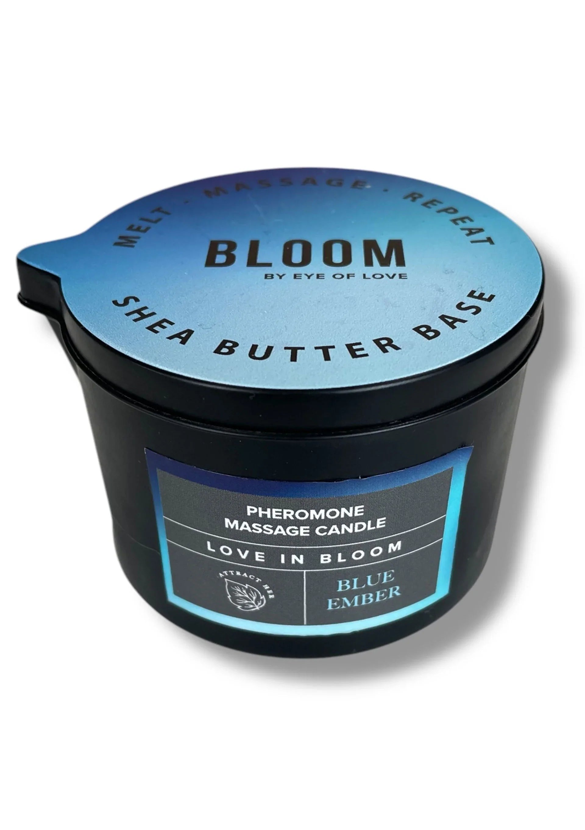 Ojo del Amor – Velas de Masaje con Feromonas para Atraerla – 150 ml (Azul Brasa y Deseo de la Tierra)