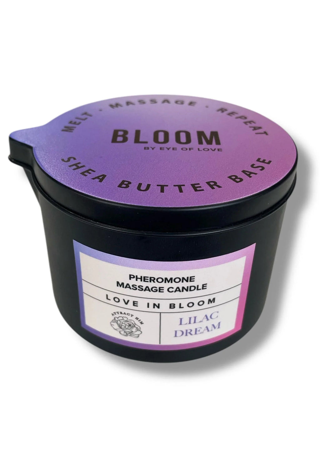 Eye of Love – Pheromone Massage Candles Attract Him – 150 ml (Lilac Dream & Sunny Daze)