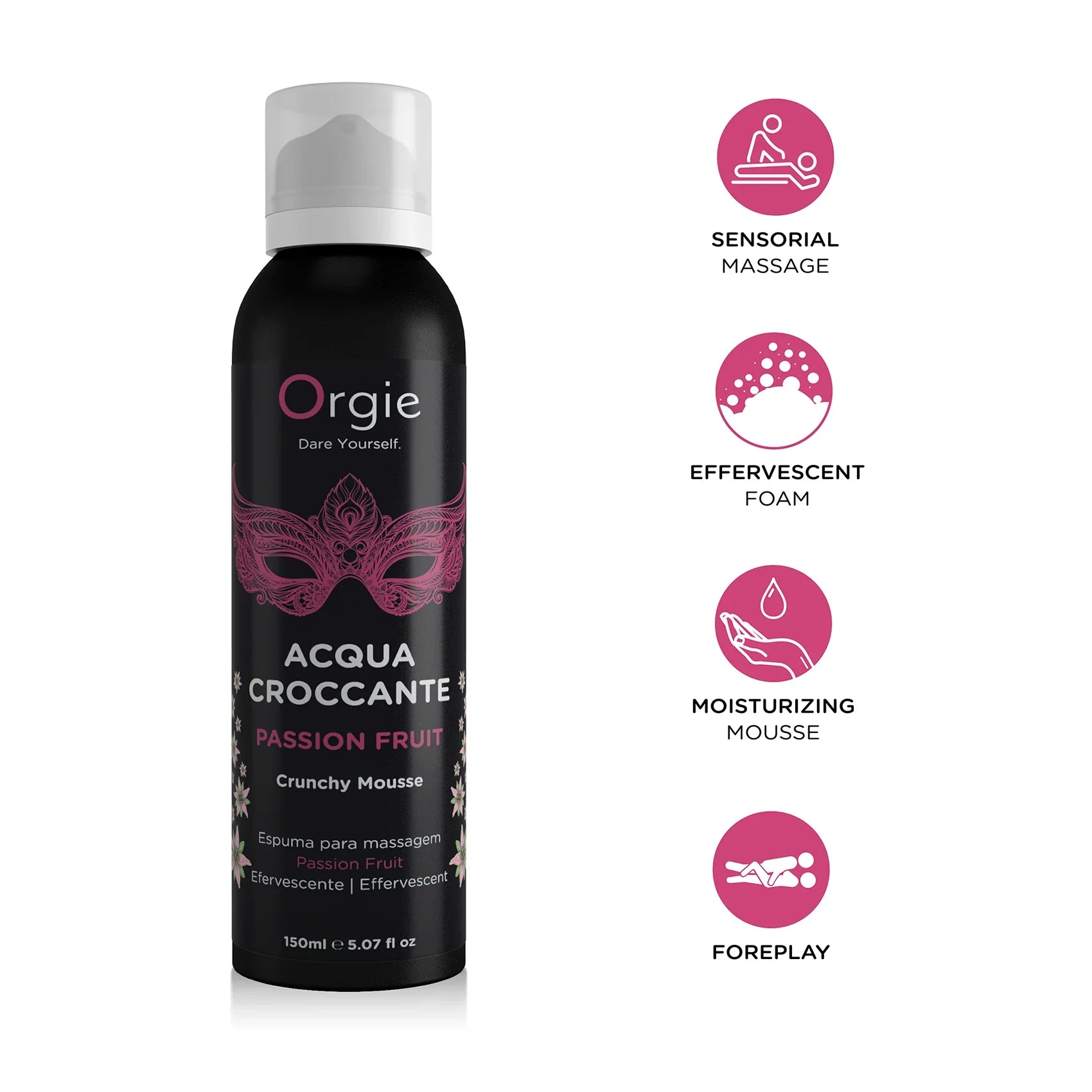 Orgie ACQUA CROCCANTE – Mousse efervescente para masaje corporal (4 aromas)