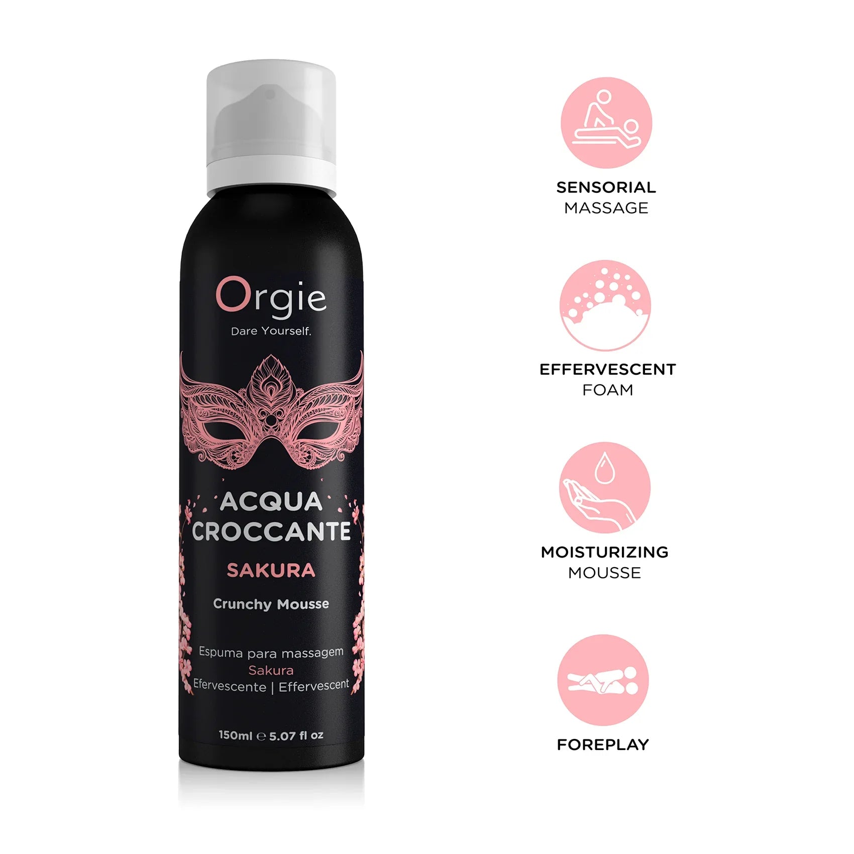 Orgie ACQUA CROCCANTE – Mousse efervescente para masaje corporal (4 aromas)