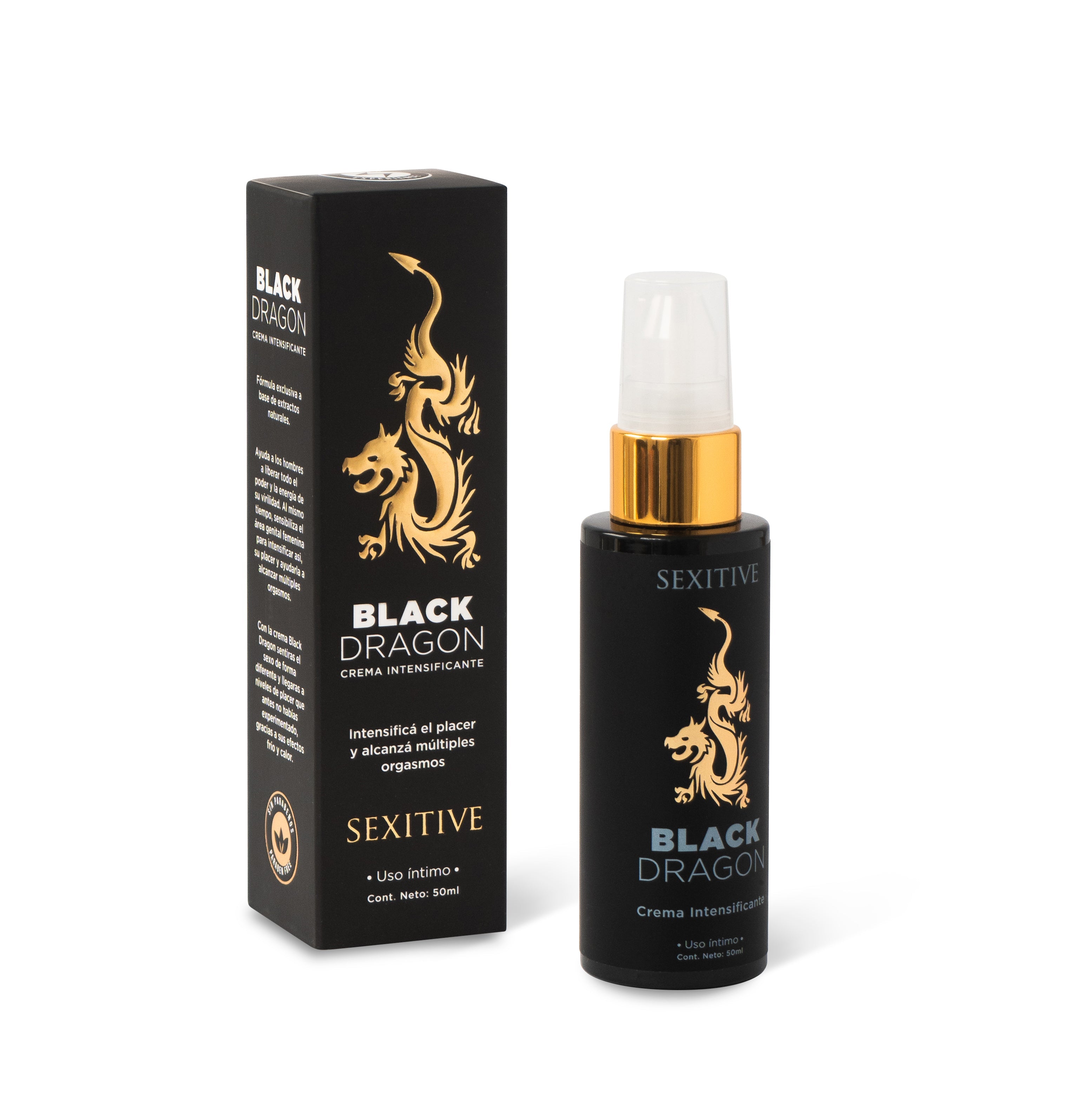 Crema Intensificadora Sexitive Black Dragon – Experiencia Poderosa (50 ml)