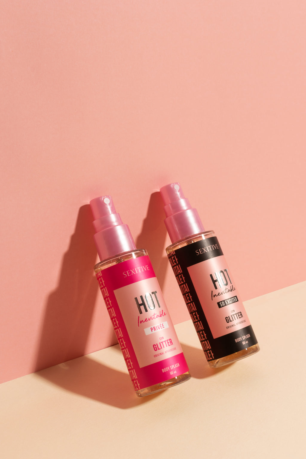 SEXITIVE Body Splash spray corporal con brillo – colección de 3 fragancias (60 ml)