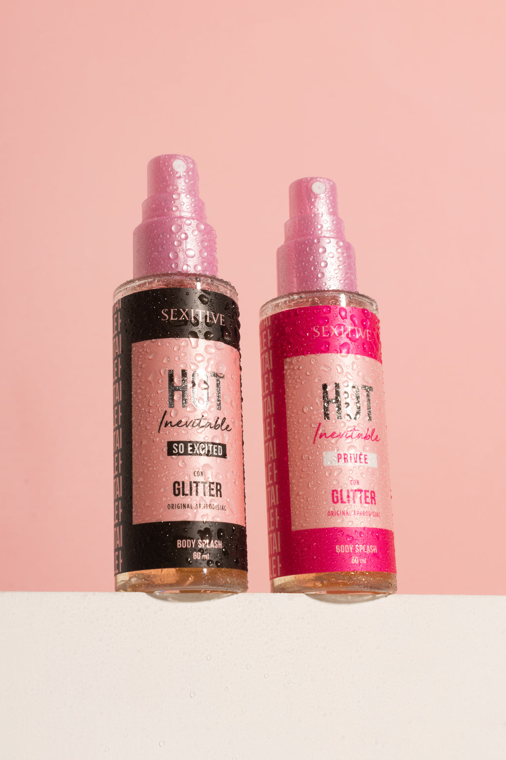 SEXITIVE Body Splash spray corporal con brillo – colección de 3 fragancias (60 ml)