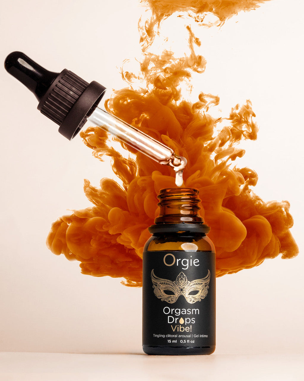 Orgie Orgasm Drops Vibe! – Vibrating Clitoral Drops – Peach – 15 ml