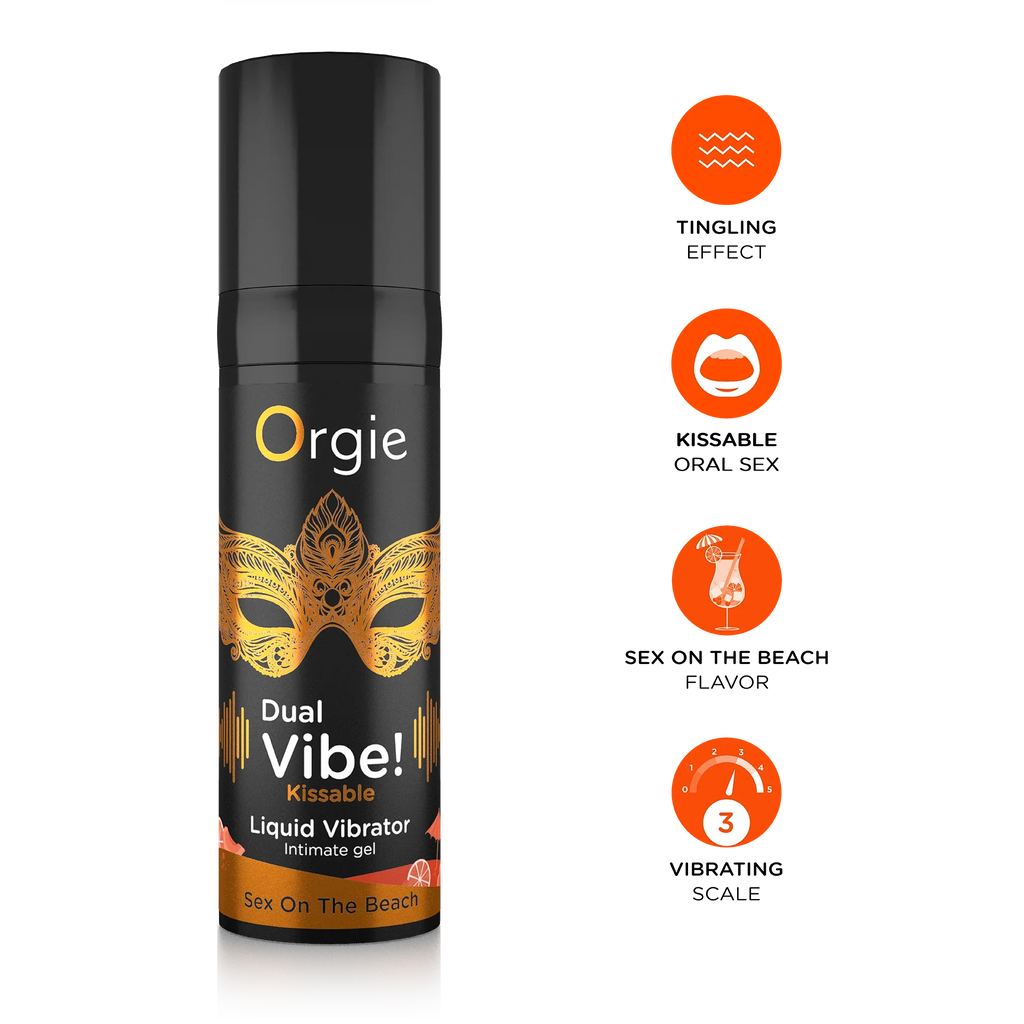 Orgie Dual Vibe! Sex On The Beach Kissable Vibrator Gel – Level 3