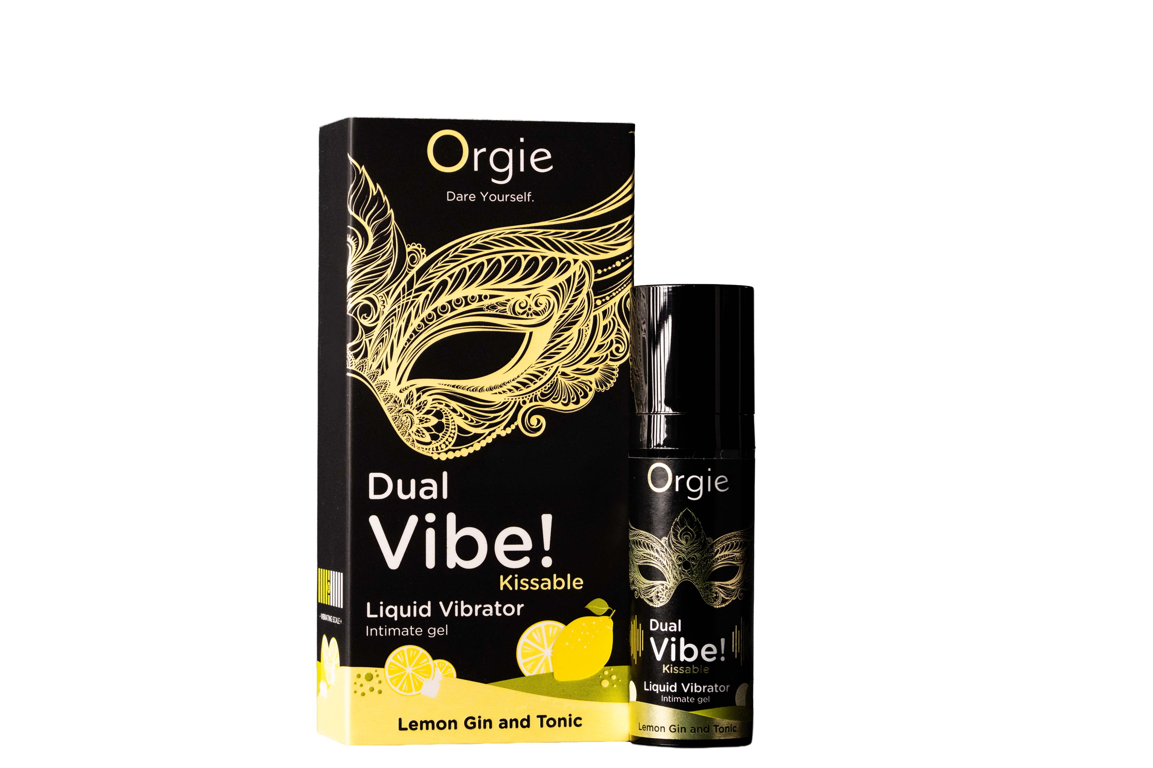 Orgie Dual Vibe! Gin & Tonic Limón – Gel Vibrador Besable – Nivel 5