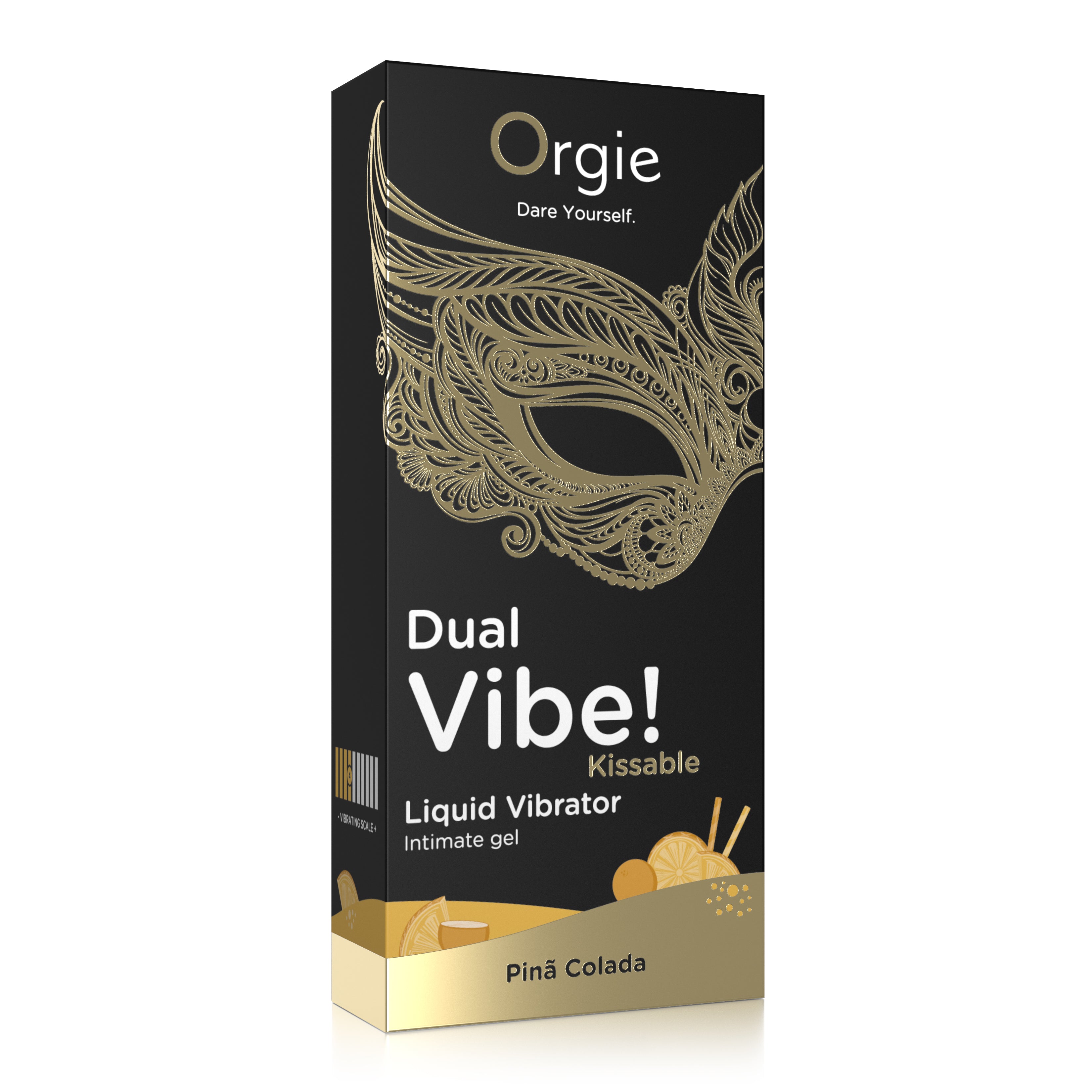 Orgie Dual Vibe! Piña Colada – Gel Vibrador Besable – Nivel 4