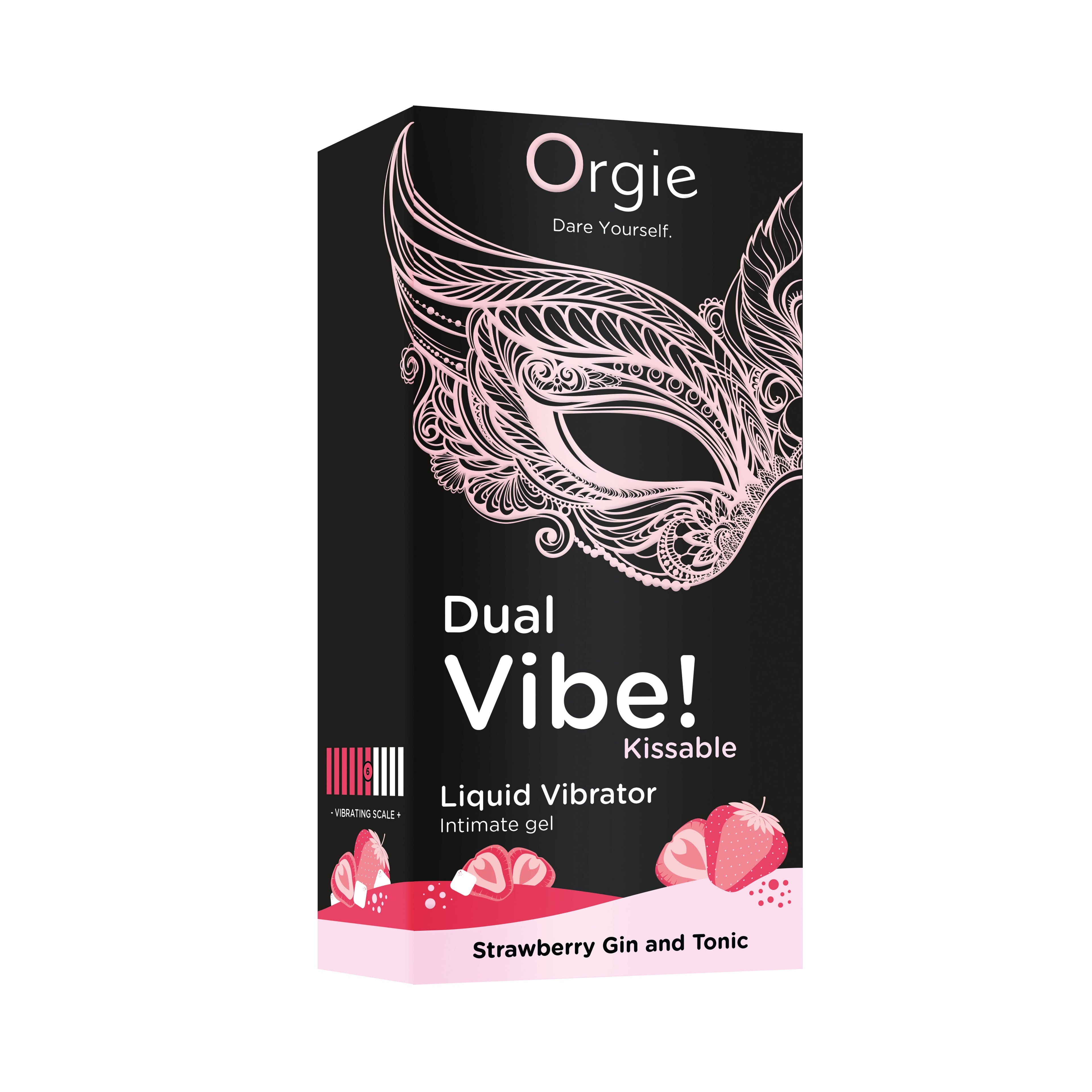 Orgie Dual Vibe! Gin & Tonic Fresa – Gel Vibrador Besable – Nivel 6