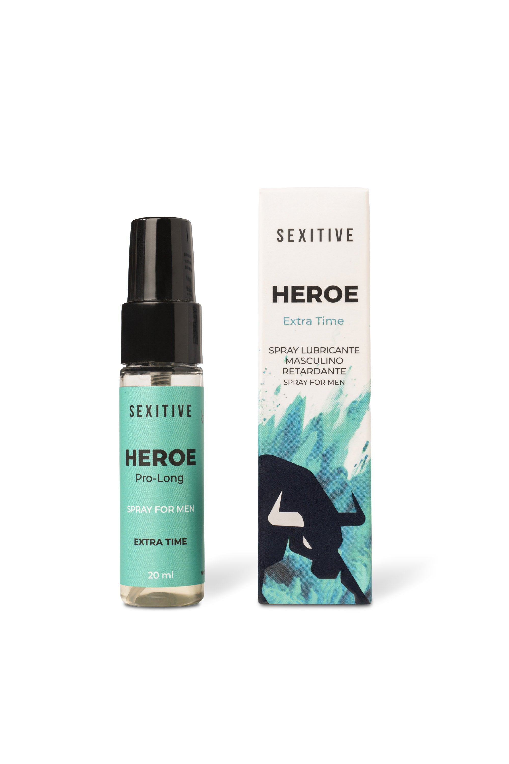 SEXITIVE | HEROE Pro-Long Extra Time – Spray retardante masculino con efecto frío – 20 ml