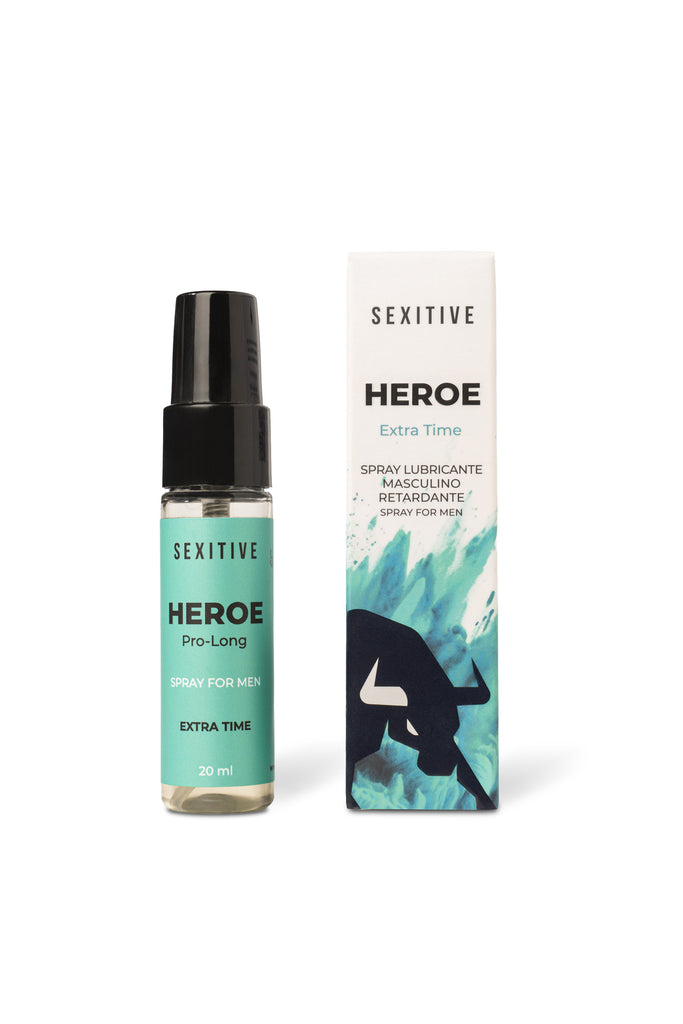 SEXITIVE | HEROE Pro-Long Extra Time – Spray retardante masculino con efecto frío – 20 ml