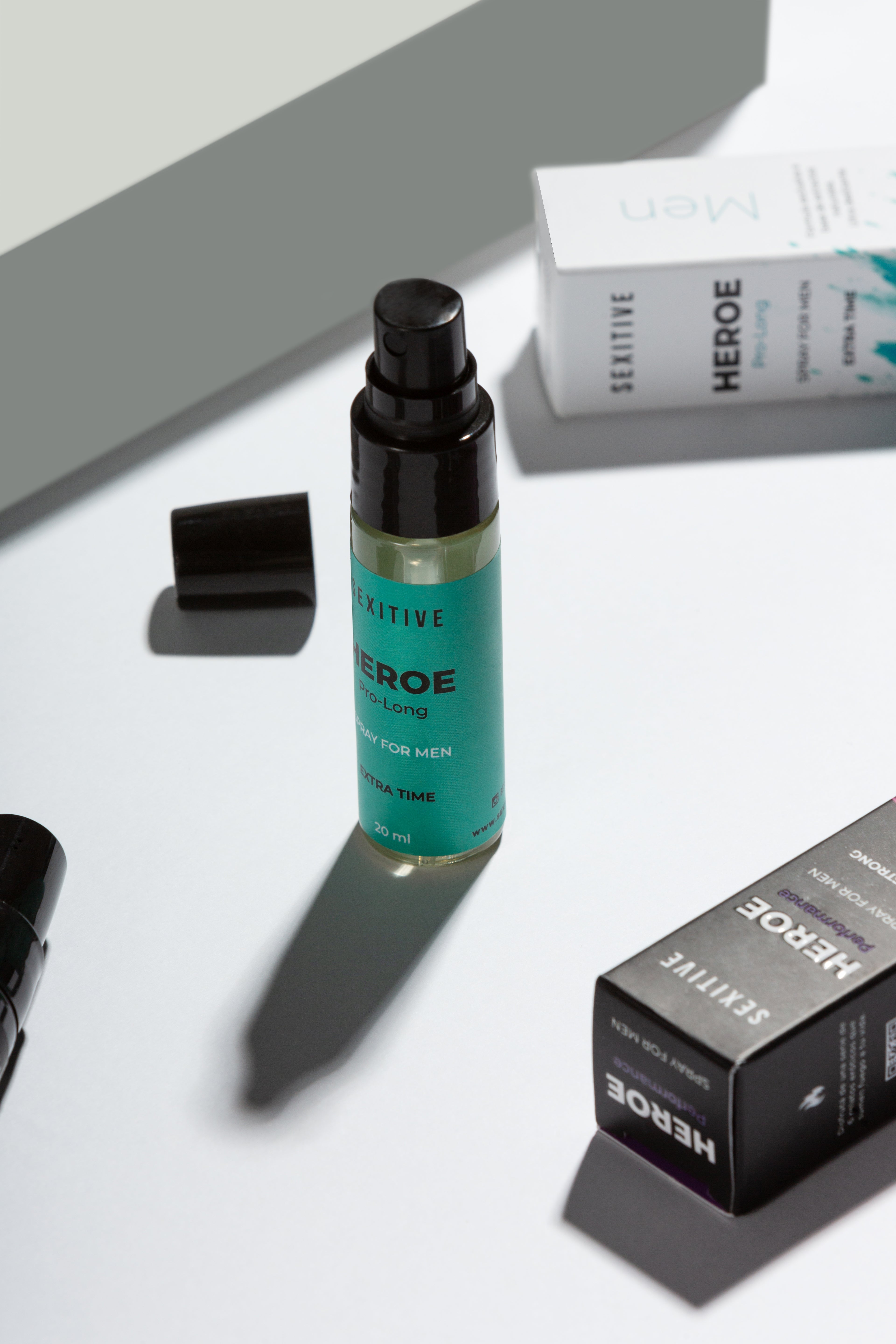 SEXITIVE | HEROE Pro-Long Extra Time – Spray retardante masculino con efecto frío – 20 ml