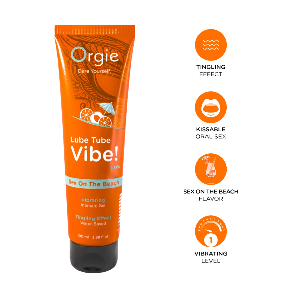 Orgie LUBE TUBE VIBE! – Geles íntimos besables a base de agua con efecto vibrador
