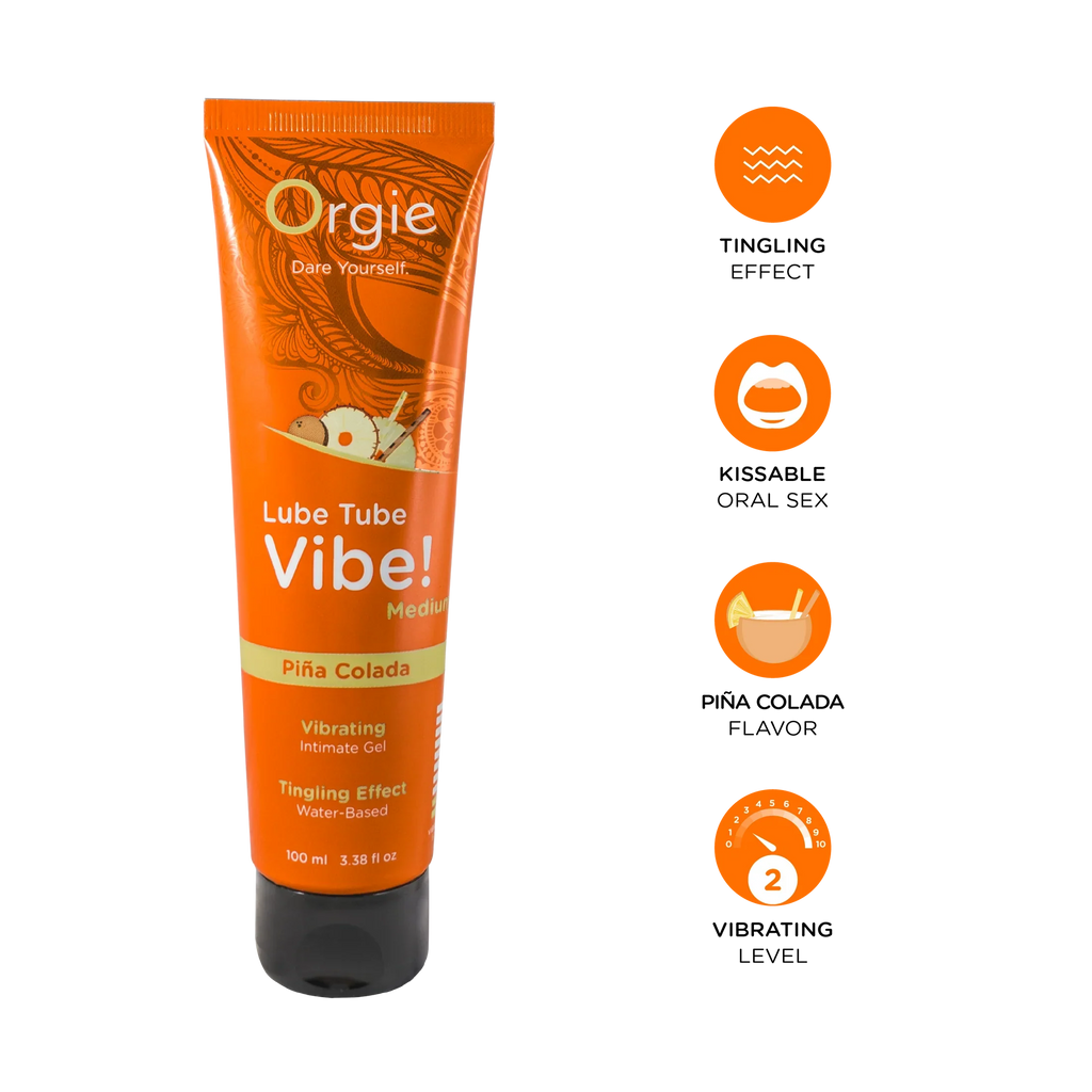 Orgie LUBE TUBE VIBE! – Geles íntimos besables a base de agua con efecto vibrador