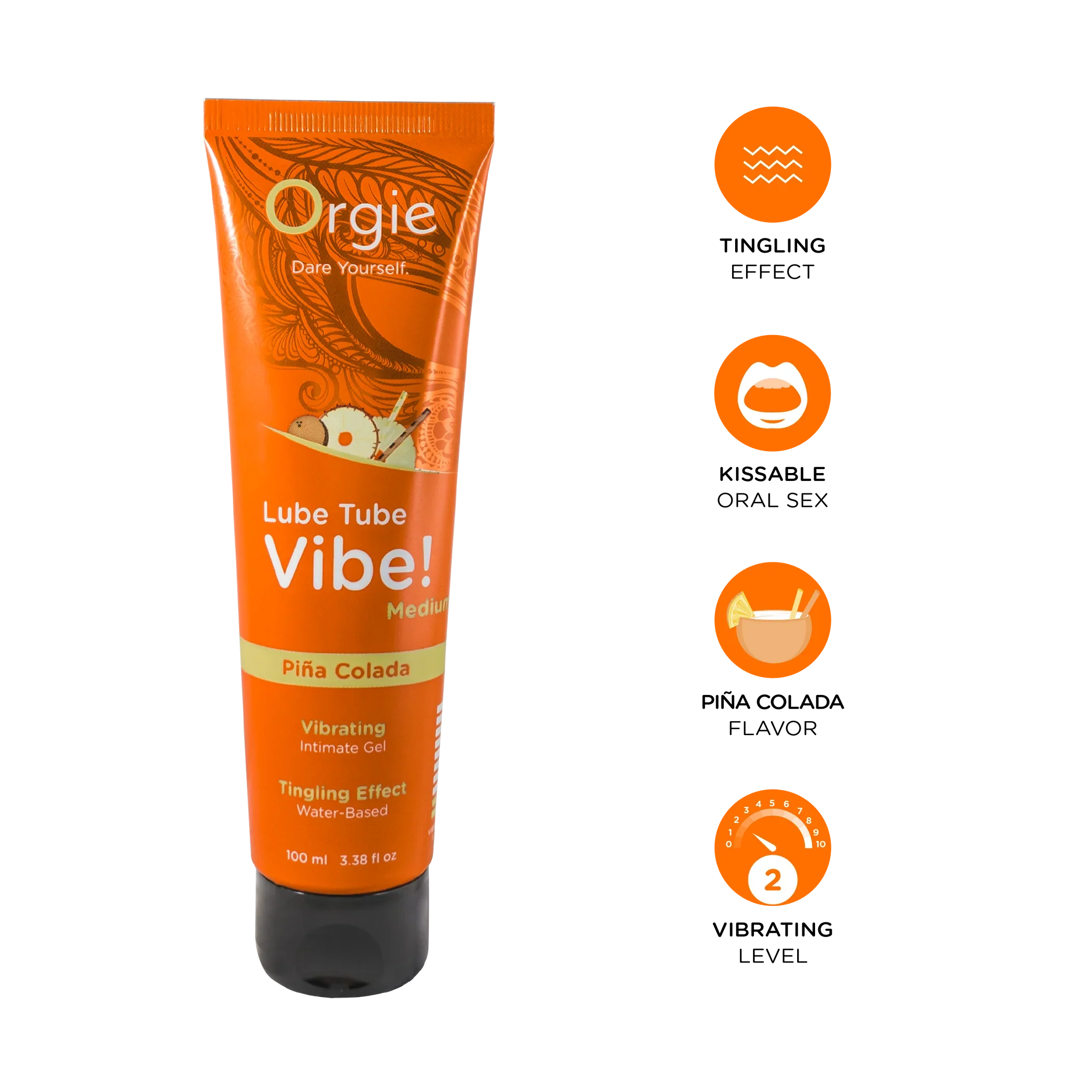 Orgie LUBE TUBE VIBE! – Geles íntimos besables a base de agua con efecto vibrador