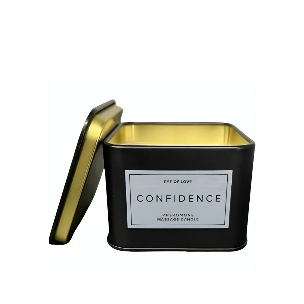EYE OF LOVE | Vela de Masaje de Feromonas 3 en 1 para Hombres – Confidence – 150 ml