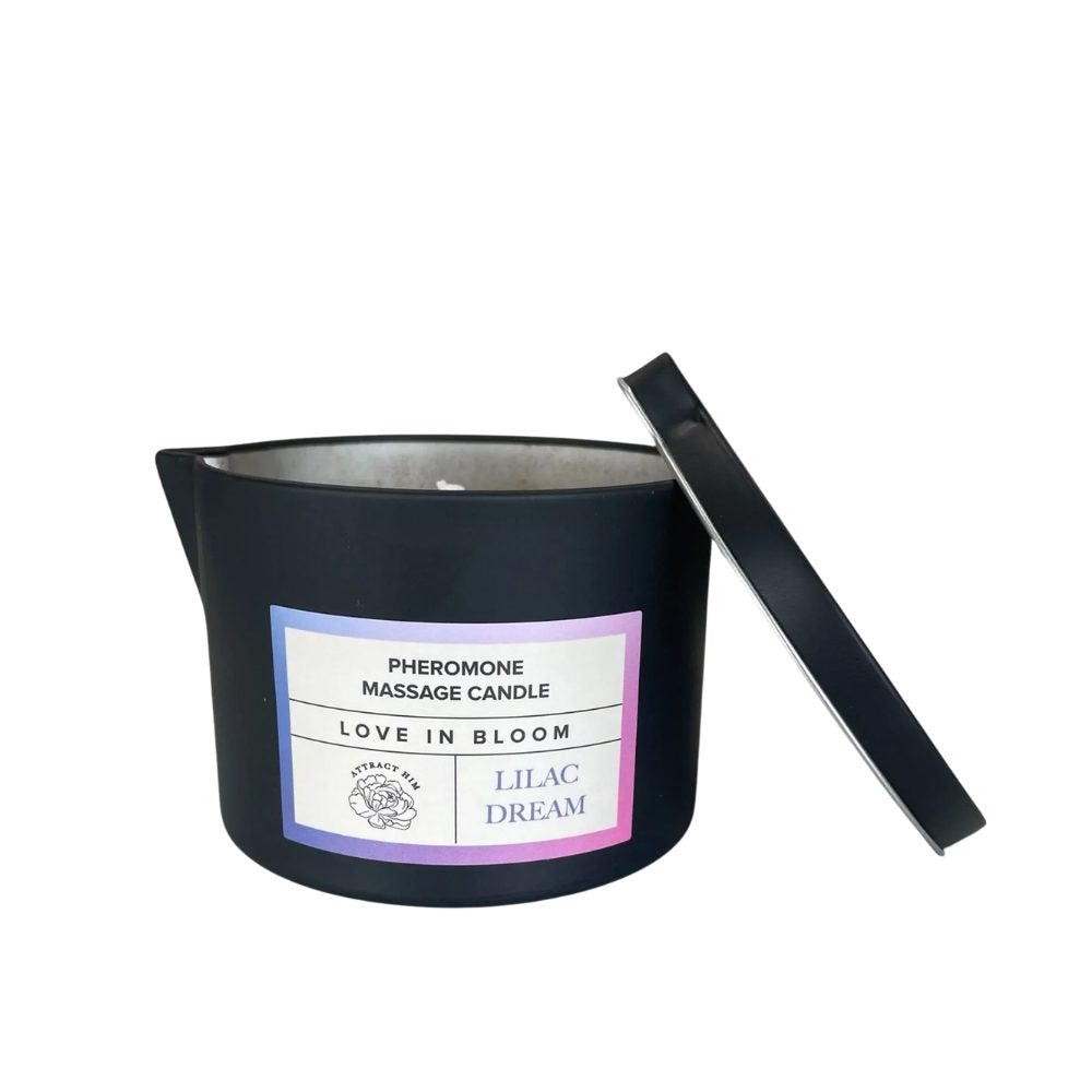 EYE OF LOVE | Bloom – Vela de Masaje de Feromonas para Atraerle – Lilac Dream – 150 ml