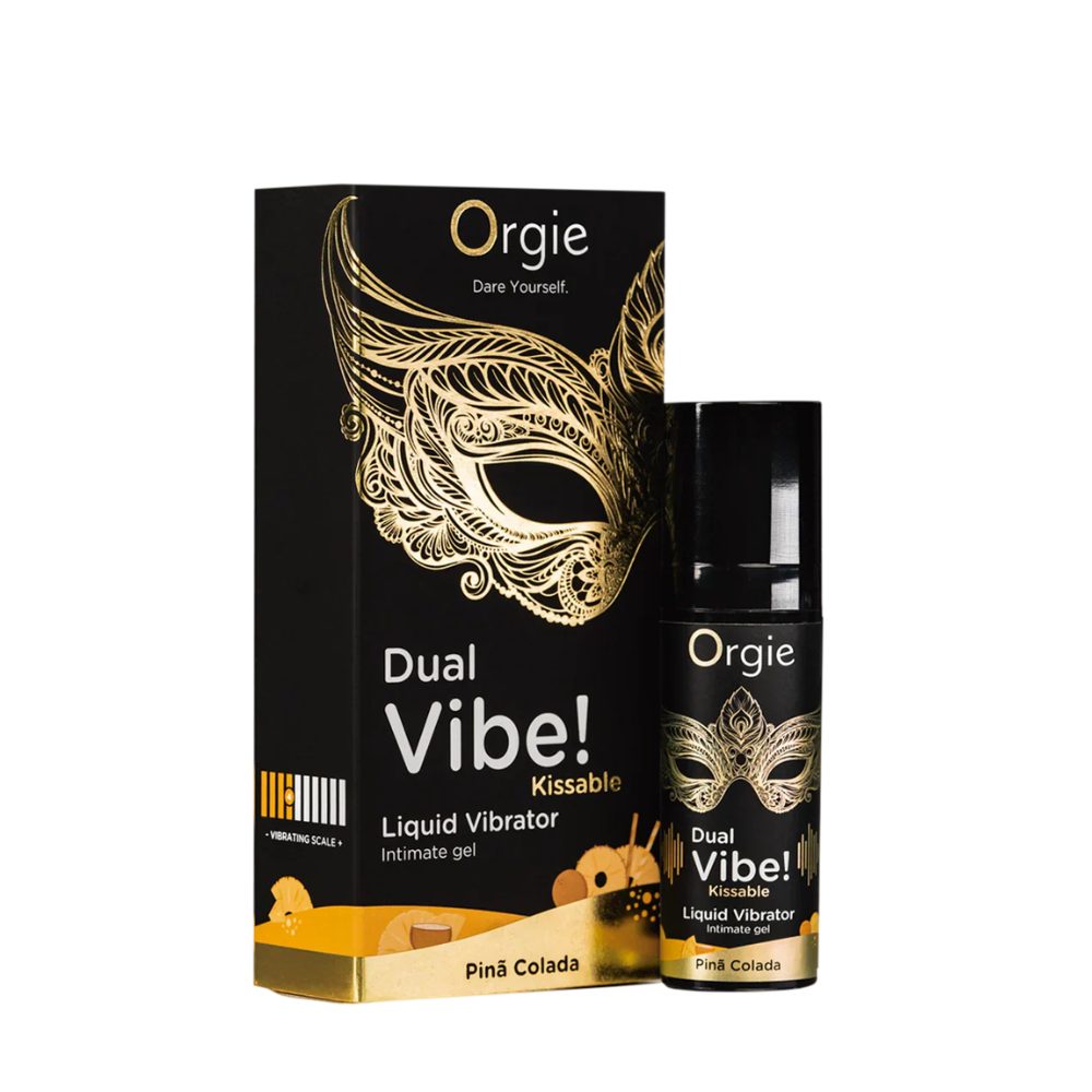 Orgie DUAL VIBE! – Vibrador líquido besable, geles íntimos inspirados en cócteles